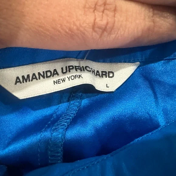 Amanda Uprichard Royal Blue Collared Mini Dress 100% Silk - Picture 8 of 16
